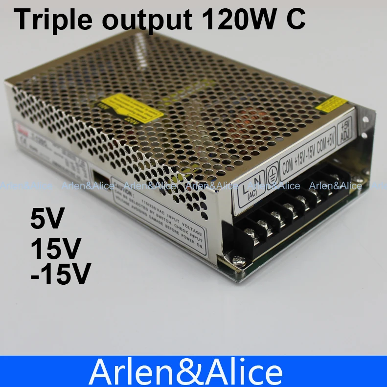 T 120W C тройной выход 5V 15V -15V импульсный источник питания smps AC к DC | Обустройство дома