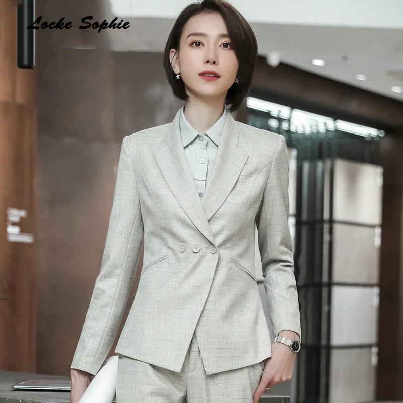 Women's Plus size Blazers coats 2019 Summer cotton Button Splicing Long sleeves Small Suits jackets ladies Skinny Blazers Suits