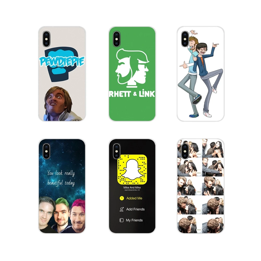 Аксессуары для телефона Чехлы PewDiePie Rhette & Link Huawei Mate Honor 4C 5C 5X 6X 7 7A 7C 8 9 10 8C 8X 20 Lite