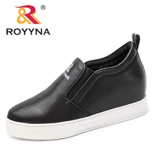 ROYYNA/Новая Модная стильная женская обувь на плоской подошве, уличные кроссовки, женская повседневная обувь с эластичными лентами, женская обувь из микрофибры