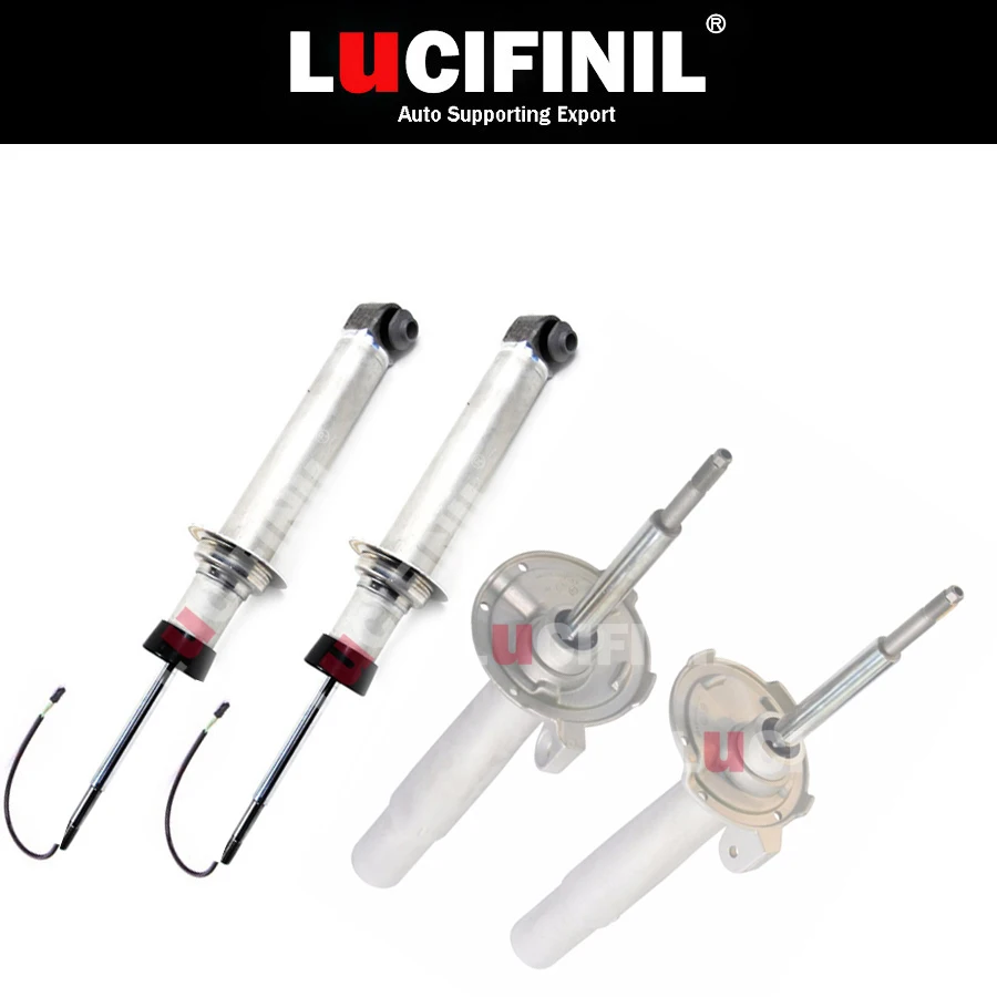 

LuCIFINIL 2pcs Front Spring Strut +2pcs Rear Suspension Spring Shock Absorber Fit BMW E66 E65 33526767116 31316785530(529)