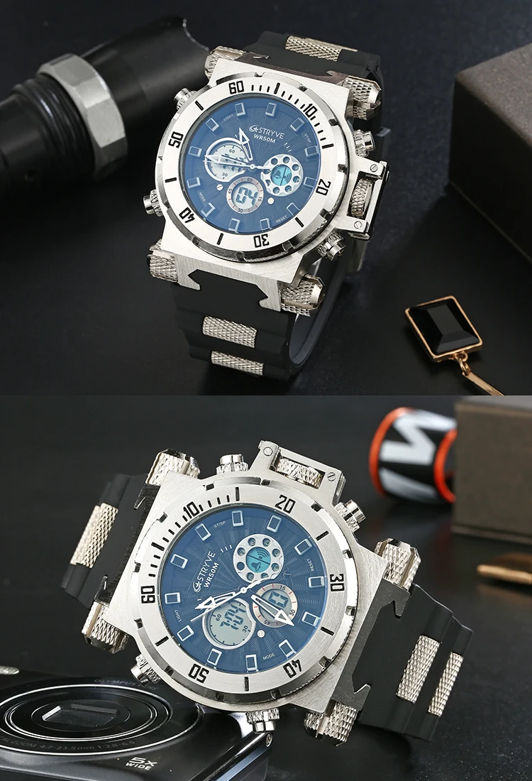 Militar Do Exército Pesado Dial Dual Time