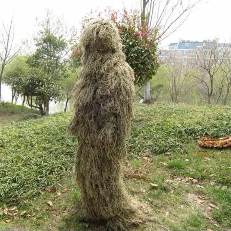 3D лист камуфляж Ghillie костюм на открытом воздухе Охота птичий наблюдение фотографирование Одежда дышащая джунгли одежда для охотника