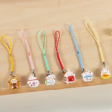 100 шт kawaii mini Maneki Neko bell lucky cat очаровательный сотовый телефон кулон аксессуары декоративный гаджет телефон брелоки ремешки