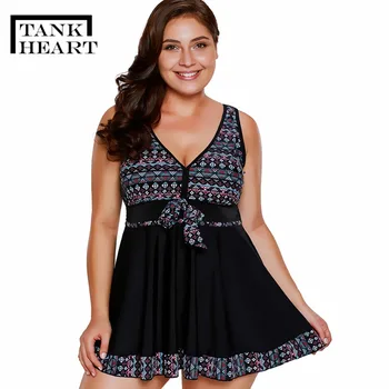 

Print Tankini Plus Size Swimwear two piece Swimsuit Tankini Swimsuits Women ethnic biquini swimming suit for women ff Swimdress