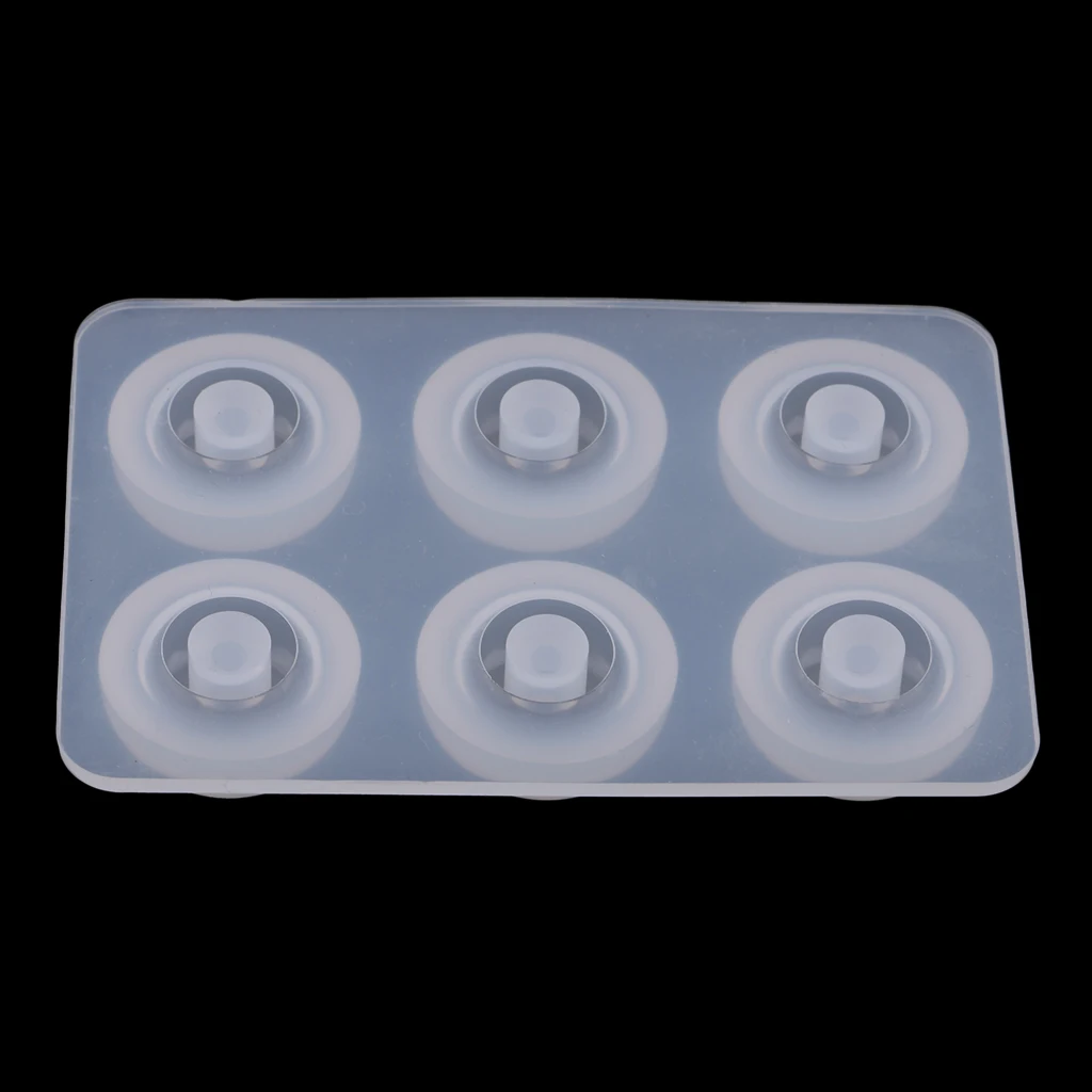 4 Sets Resin Casting Molds, Silicone Resin Jewelry Mold Making Large Hole European Spacer Beads DIY Mold - 2 Styles & Sizes