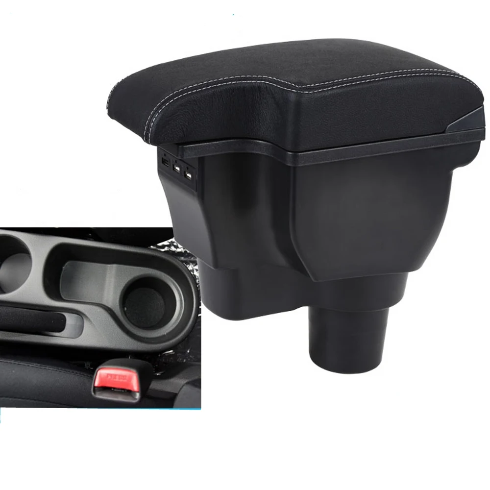 Preise Arm Rest Für Kia Rio 4 2017 2018 2019 X Linie Center Center Console Storage Box Armlehne Drehbare Leder auto Styling