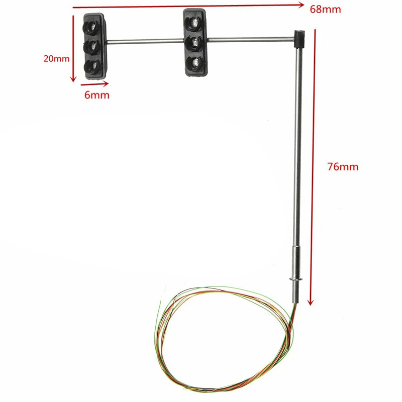 MOOL 3 цвета дорожный светильник сигналы Ho Oo Масштаб Модель 6Led для Diy песок стол пересечение уличного строительства модель 4