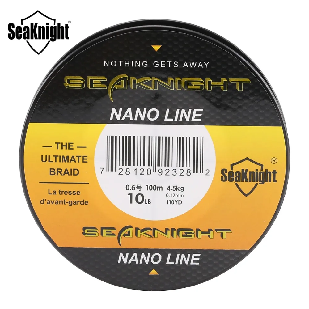 Оригинальная SeaKnight NANO 100 м супер тонкая PE многонитевая плетеная рыболовная леска 4 плетения 4LB 6LB 8LB 10LB плавающая леска для ловли карпа