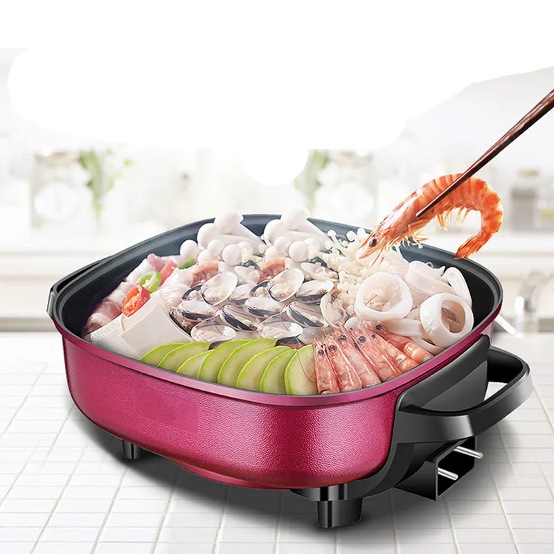 Hot Plates Electric hotpot multifunctional household non stick flat