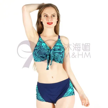 

bikini 2018 Women Push Up Padded Plus Size Bikini Set swimsuit Bathing High Waist swimwear Bikini Set swimsuit Plus Size