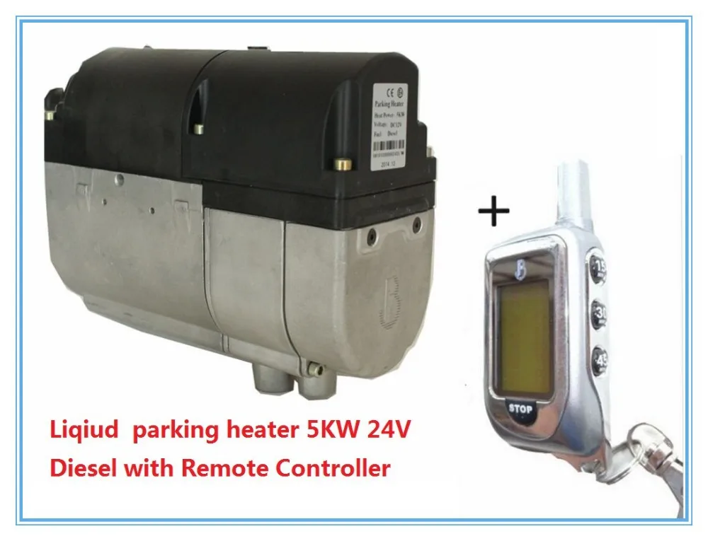 Liquid Water parking heater 5KW 24V Diesel with Remote Controller