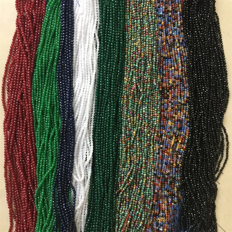 

Natural Stone Beads Deep Red Rubies Deep Green Emeralds Deep Blue Sapphires White Jades Black Agates Colorful Diy Jewelry Making