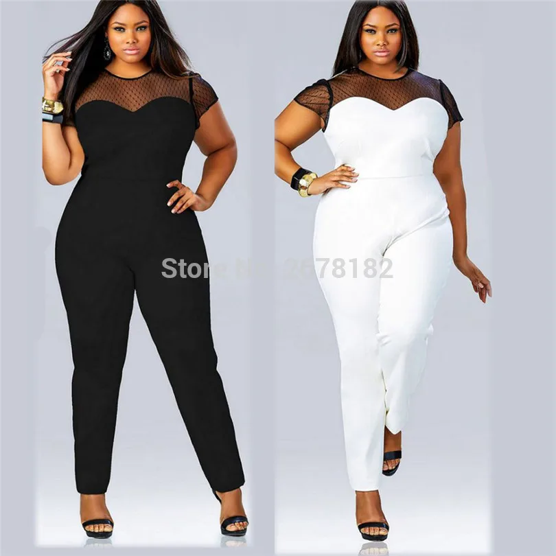 Plus Size Brazil Rompers Womens Elegant Jumpsuit Long