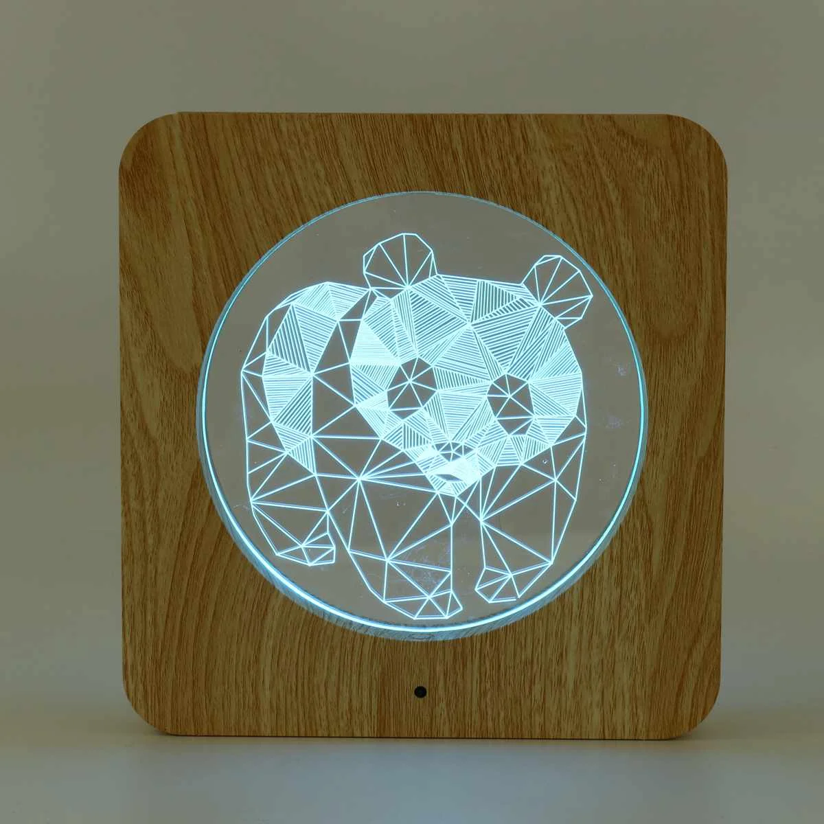 7 цветов деревянная собачья кошка панда животные светодиодный ночной Светильник 3D лампа с питанием от USB Настольный светильник s с пультом дистанционного управления в виде Винни Пуха для детской комнаты