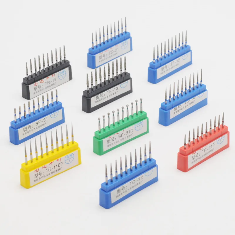 Алмазные ФГ высокоскоростные боры для полировки гладкие стоматологические