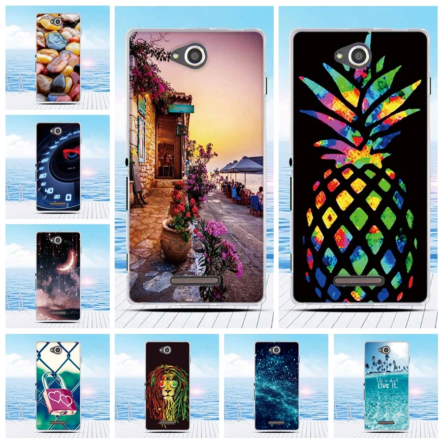 Soft Silicone Back Cover For Sony Xperia C CN3 C2304 C2305 S39 S39H Phone Case 2304 2305 |