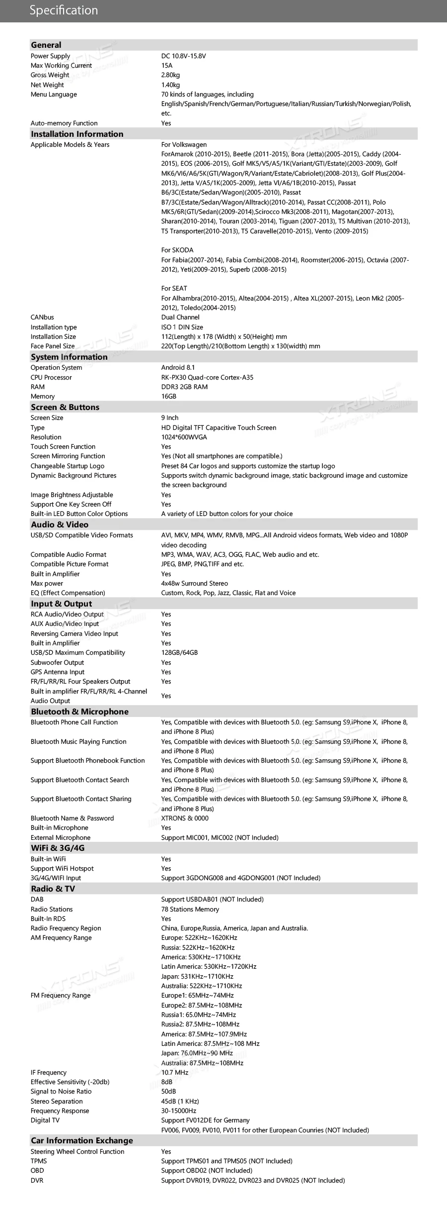 Flash Deal XTRONS 9" Android 8.1 Radio Video GPS RCA RDS WIFI Car Stereo Player NO DVD for vw Golf Plus Passat CC Touran Tiguan Seat Skoda 26 Flash Deal XTRONS 9" Android 8.1 Radio Video GPS RCA RDS WIFI Car Stereo Player NO DVD for vw Golf Plus Passat CC Touran Tiguan Seat Skoda 26