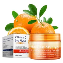 Витамин С оранжевая укрепляющая маска для глаз избавляющий от темных кругов увлажняющий крем яркие прозрачные глаза против отечности отбеливающий Уход за глазами