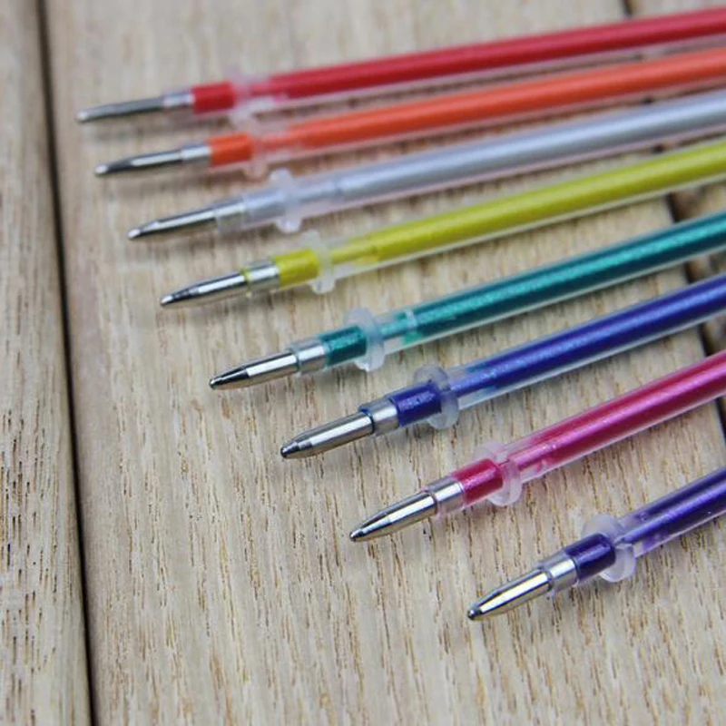 8pcs/Lot Colorful 0.5mm Pen Refills 8 Colors Refill Colored Refill