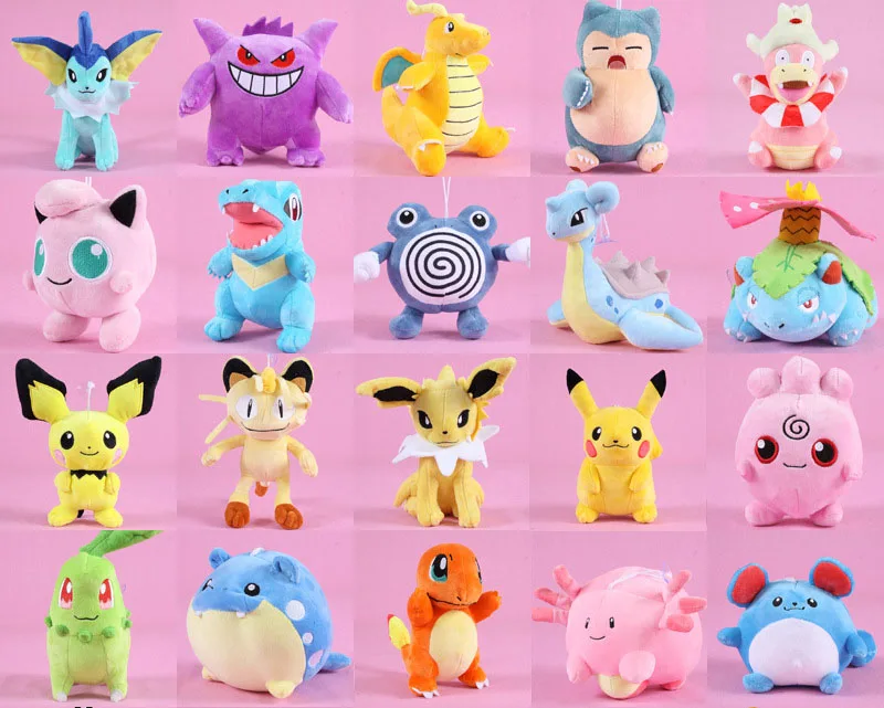 

14-22cm Pocket Animals Dragonite Venusaur Eevee Lapras Jigglypuff Psyduck Totodile Plush Dolls Toy Kids Cartoon Gift SA1411