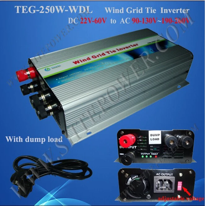 micro 250watt inverter for wind turbine dc to dc 22 60v to 90 130V/190
