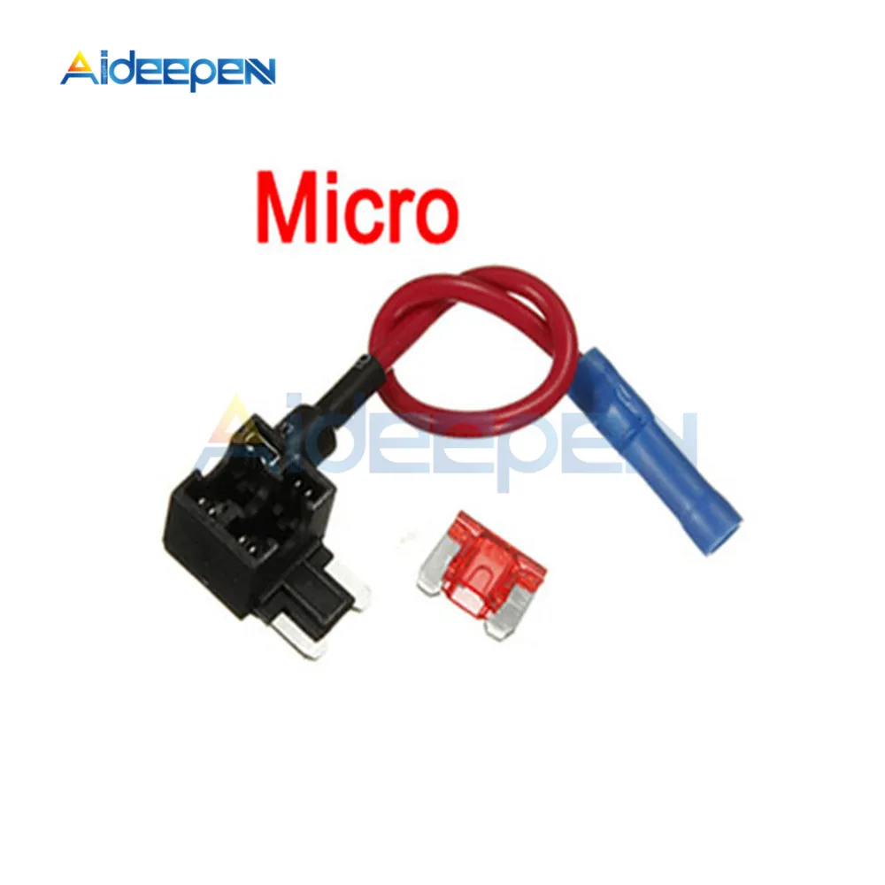 12 В держатель предохранителя Add-a-circuit TAP Adapter Micro Mini standard ATM, APM Blade АВТОМАТИЧЕСКИЙ Предохранитель с 10A Blade автомобильный предохранитель с держателем