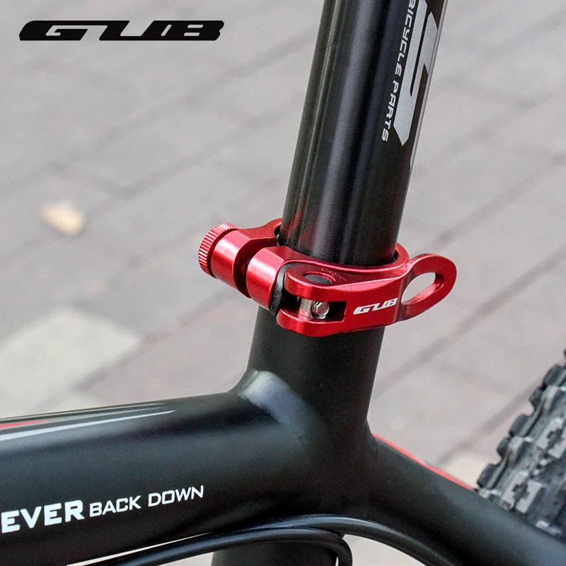 GUB 31.8mm 34.9mm Bicycle Seat Post Clamp Aluminum Alloy Quick Release Bike Seatpost Clamps Clamping Clip Bike Parts