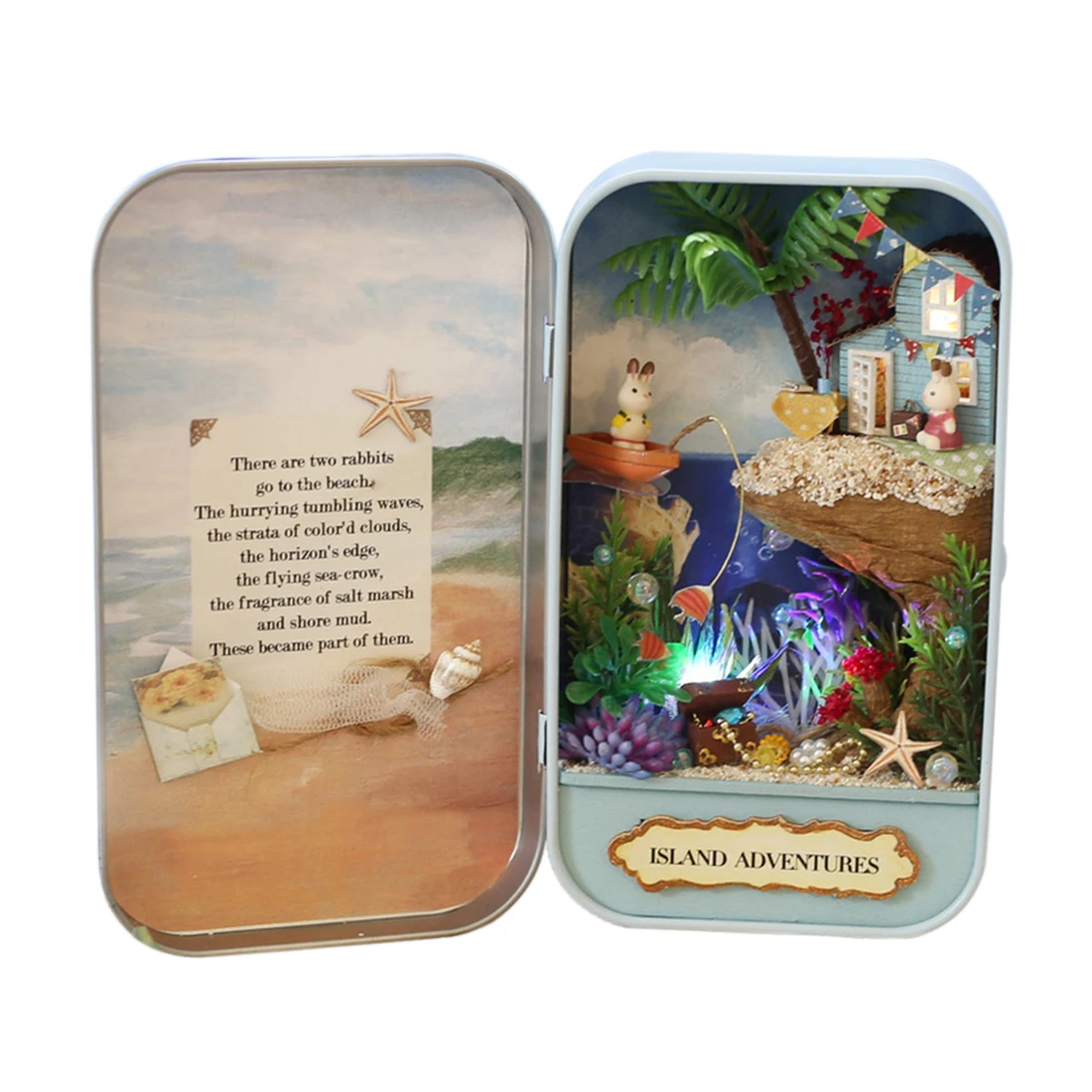 Интересный дом остров приключений 3D Сборка DIY Бытовая креативная комната Рождественский подарок игрушки для детей