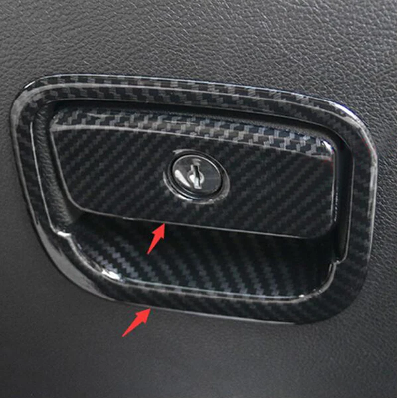 Для Jeep Grand Cherokee ABS углеродного волокна переднее отделение для хранения перчаток ручки крышки Накладка 2 шт