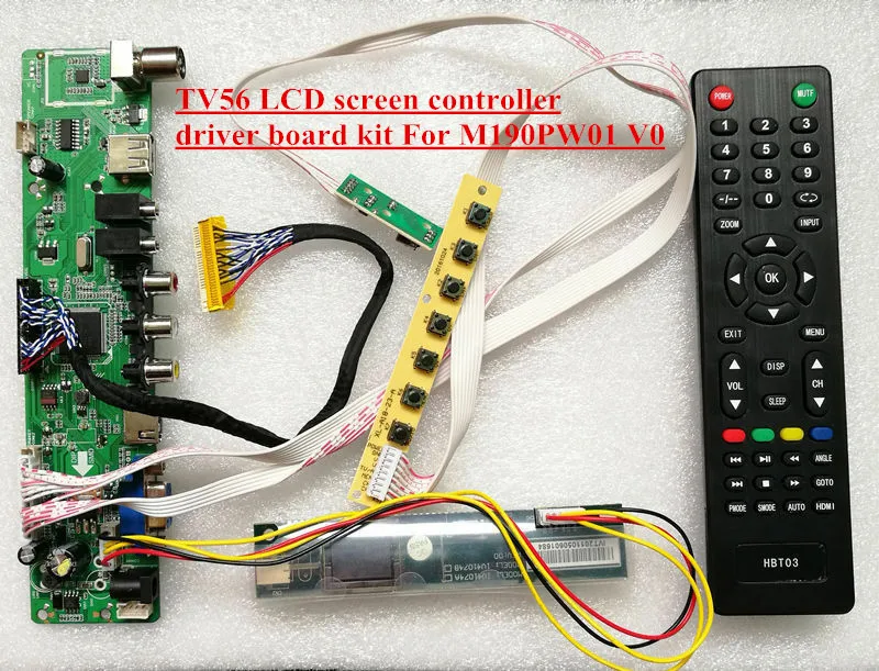 

For M190PW01 V0 screen LCD Driver Board TV+HDMI+VGA+CVBS+USB Kit Controller Board T.VST56 board