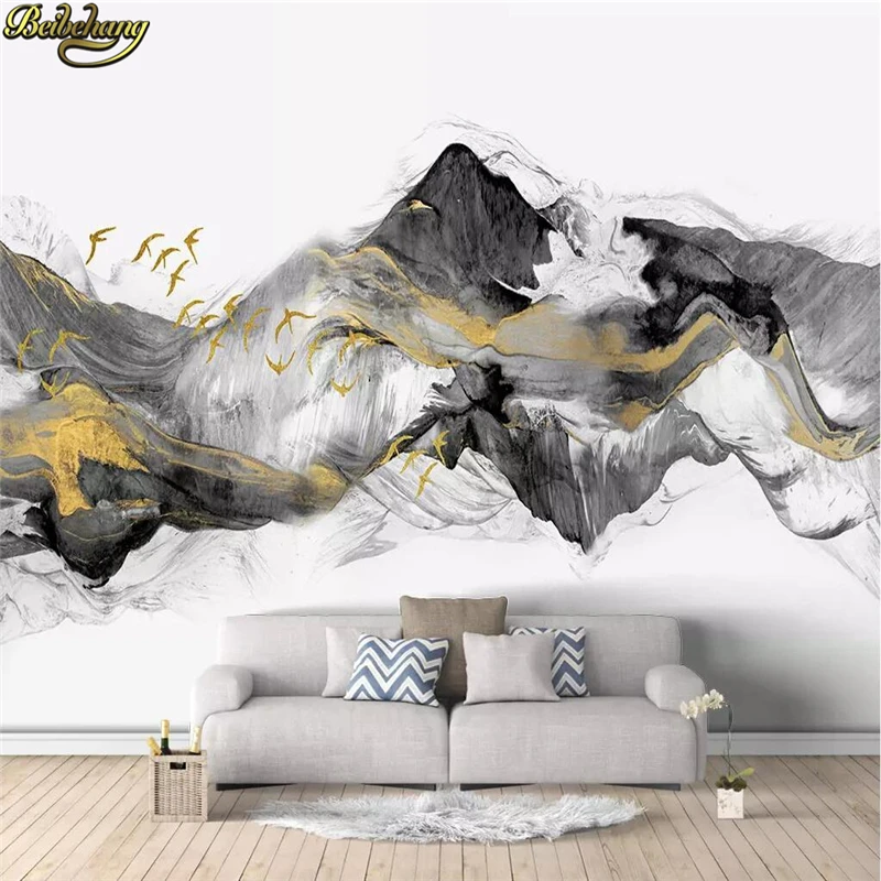 

beibehang Custom 3D Mural Wallpaper Personality Space Chinese abstract ink landscape Living Room Home Decor Wall paper Painting