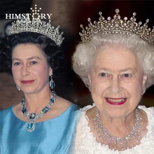 HIMSTIRY European Royal Princess Vintage Hair Crown Bridal Wedding Party Crystal Rhinestone Pageant Tiara Princess Hair Crown