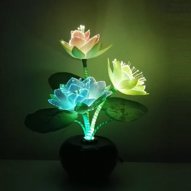 led flower lights lotus light buddha lamp fo lamp novelty light on lotus