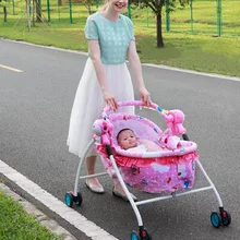 Детская электрическая колыбель, детская кроватка на колесиках, Детская качающаяся кровать, детская прогулочная коляска с музыкальной москитной сеткой, От 0 до 2 лет