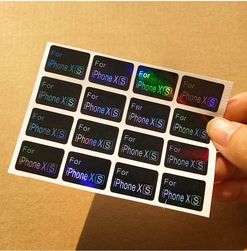 

1000pcs Factory Wholesale Laser label Mobile phone model sticker Self-adhesive coated paper sticker Custom label logo trademark