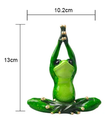 Funny Frog Family Yoga Styles Resin Toys Figures - Lotus Pose Size