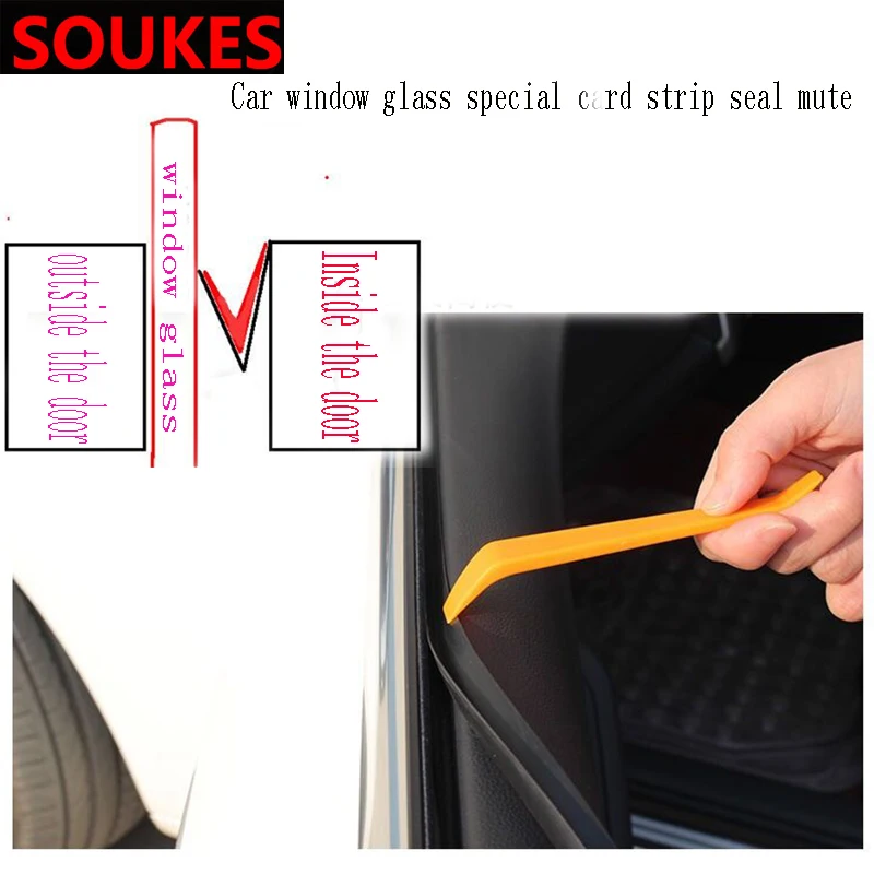 

100cm Car Accessories Window Seam Soundproof Sealing Strip For Volvo S60 V70 XC90 XC60 Subaru Forester Peugeot 307 206 308 407