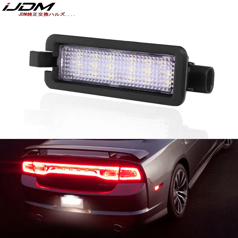 

iJDM OEM-Fit 3x Brighter 18-LED CAN-bus error free White 12V-24V For Dodge Charger Challenger License Plate Lamp