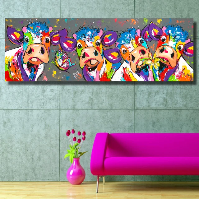 HDARTISAN Vrolijk Schilderij di Arte Della Parete della Tela di Canapa Pittura I HDARTISAN Vrolijk Schilderij di Arte Della Parete della Tela di Canapa Pittura I