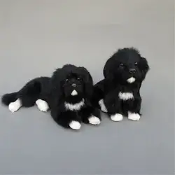Fancytrader Симпатичные Реалистичного животного черная собака, плюшевые игрушки Реалистичные Товары для собак украшения подарок 2 модели