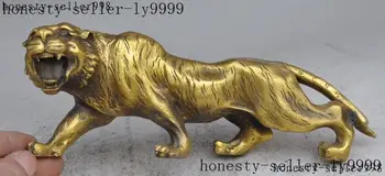 

statue chinese fengshui brass animal zodiac Ferocious Anger tiger roar lucky statue