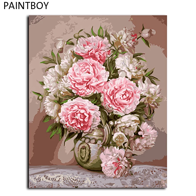 Buy Pink Flower Wall Art Framed Pictures Painting By