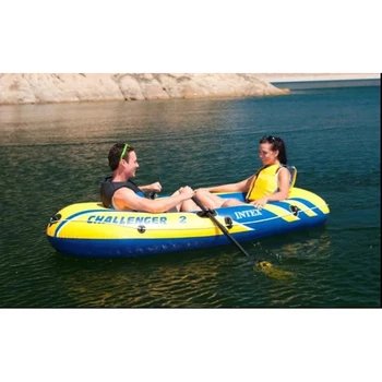 

High quality thick pvc two-person inflatable boat rubber rowing fishing boat