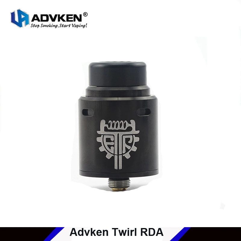 

Original Advken Twirl RDA 24mm Vape Atomizer top Air-flow Control Bottom Feed Pin Rebuildable Dripping Atomizer for squonk mod