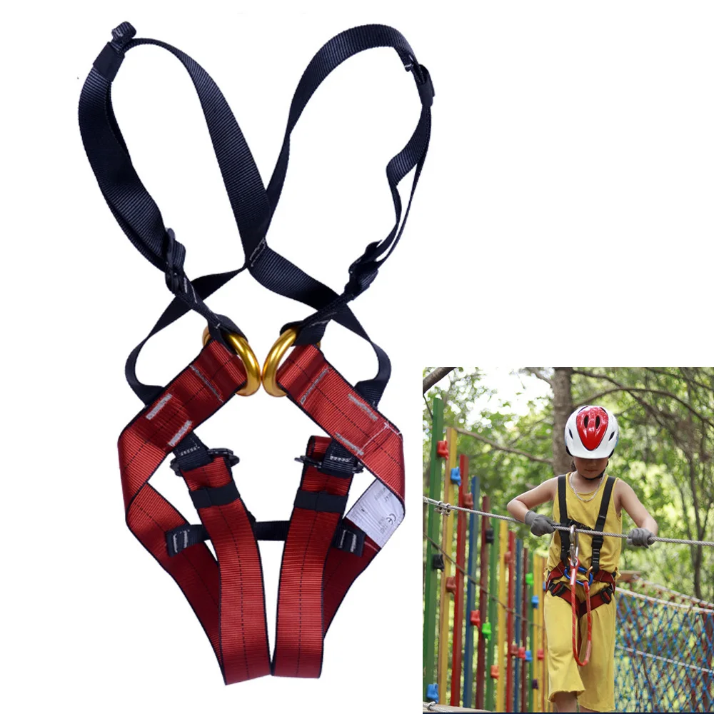 Kids Full Body Tree Rock Climbing Training Harness Rappelling Equipment