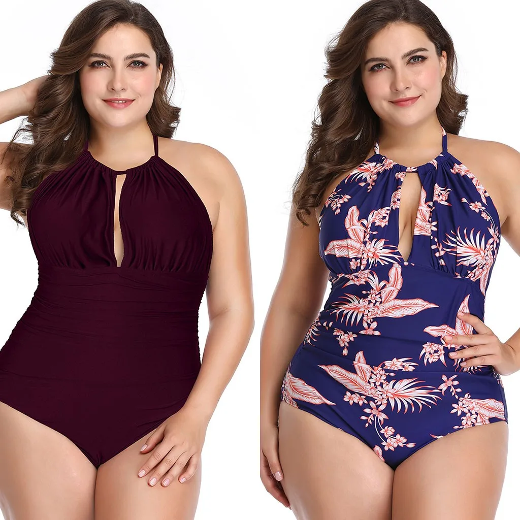 

Bikini 2019 Women Nylon Printed Stretch Pleated Full-size Summer Sexy Swimsuit Swimwear Beach Cover up Dropping stroje kapielowe