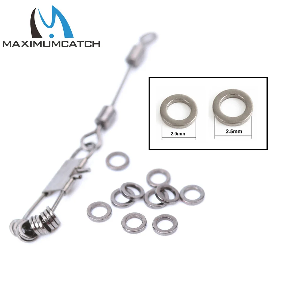 

Maximumcatch Fishing Tool 100pcs/lot YM-6046 Polished Carp Fishing Round Tippet Rig Ring Fishing Tackle Accessories