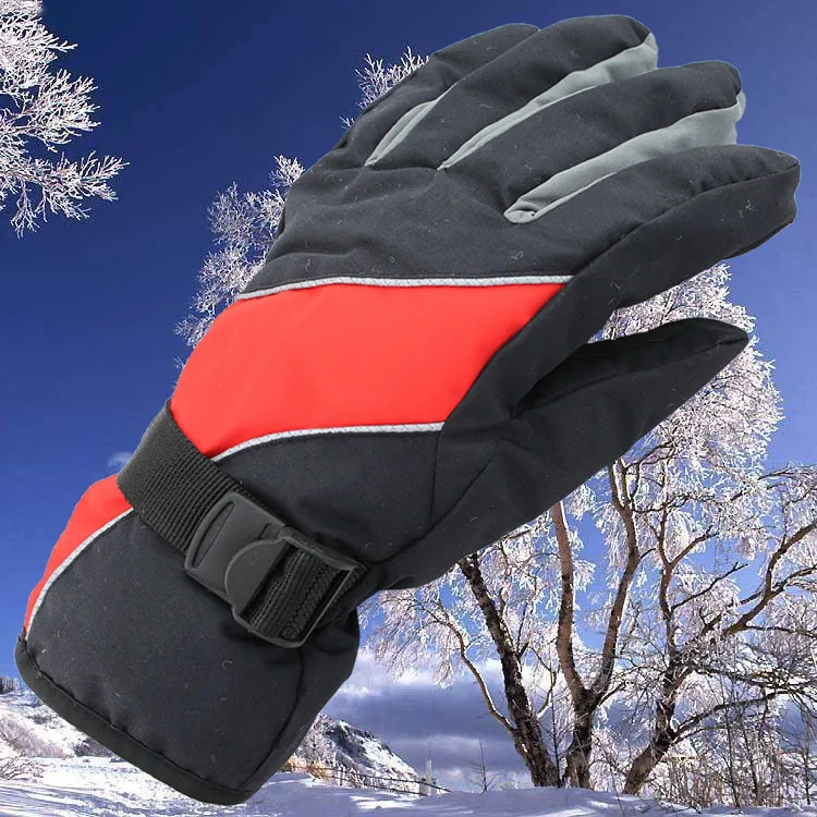 Ветрозащитные велосипедные перчатки, зимние утепленные, регулируемые, на запястье, для велосипеда, полный палец-20 градусов, согревает, большой размер, велосипедные перчатки G057