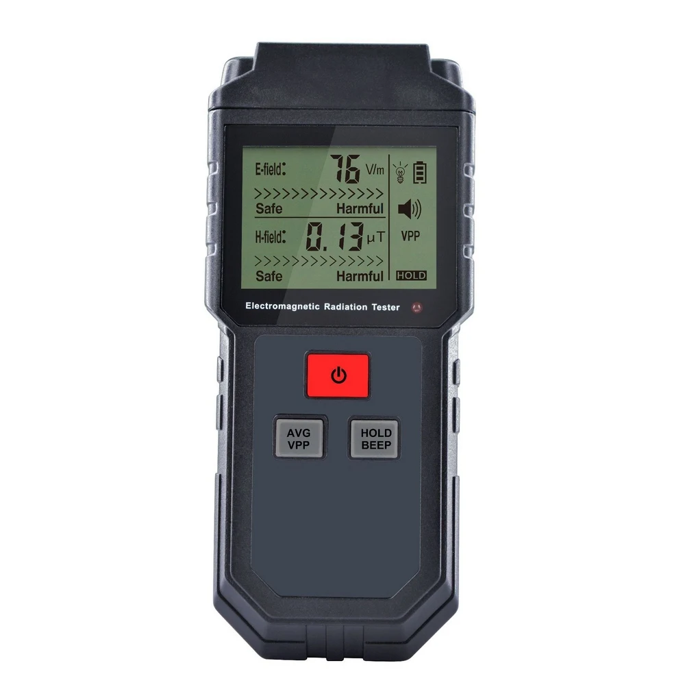 ET825 Handheld EMF Meter& Battery Electromagnetic Field Radiation Tester Mini Digital LCD Detector Dosimeter for Computer Phone